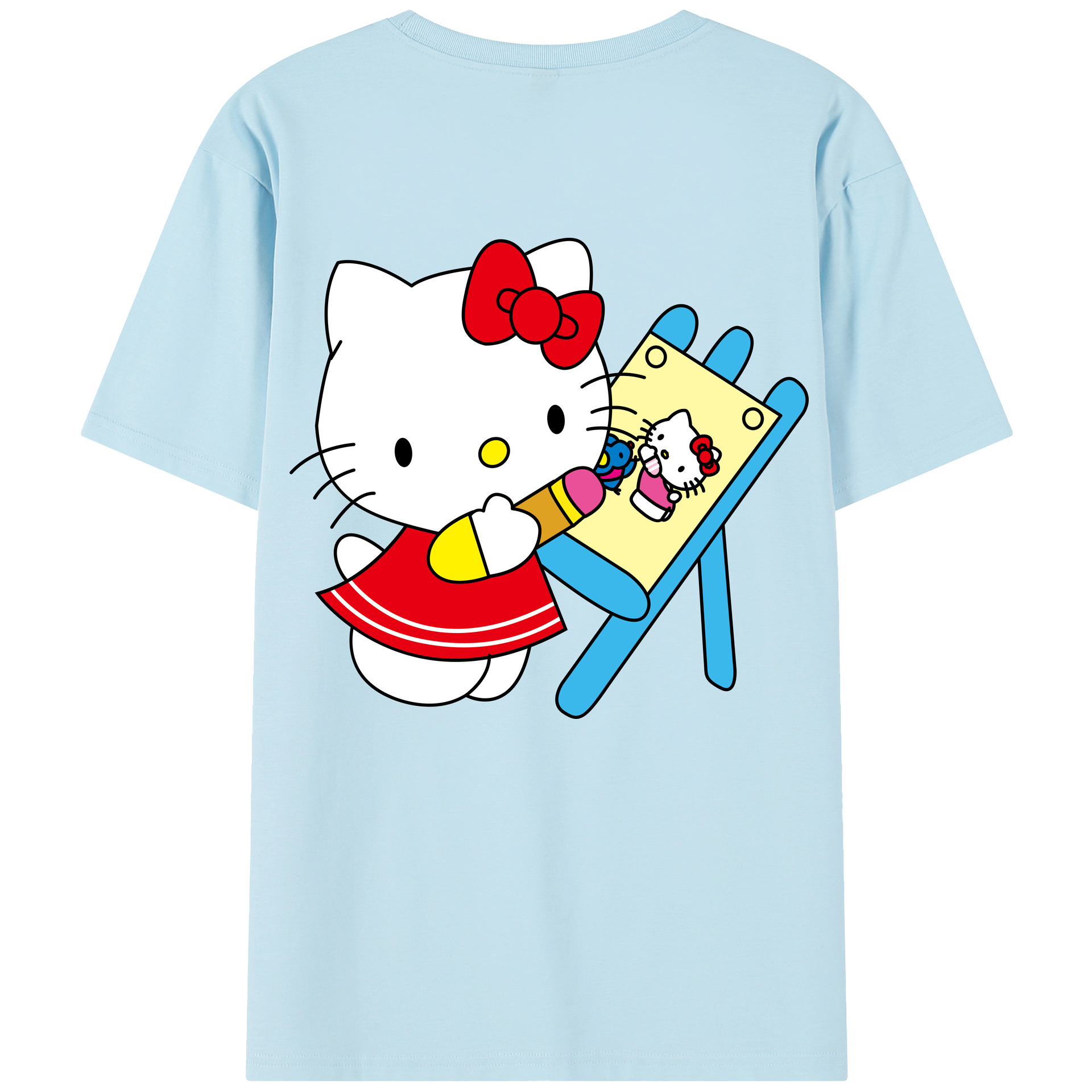 （画像用） Hello Kitty ハローキティ 綿100％半袖Tシャツ（背面プリント）